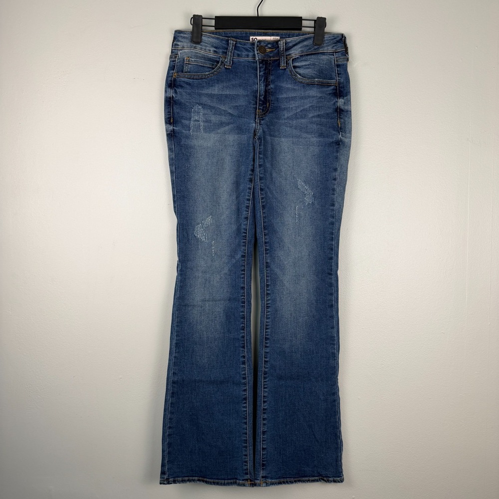SO Goods For Life Bootcut Jeans Women's 5/27W (28x31)Blue Denim Low-Rise Stretch